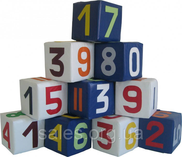 Набір кубиків Tia-Sport Цифри різнобарвні 20х20х20 см (sm-0374) SC, код: 6538751