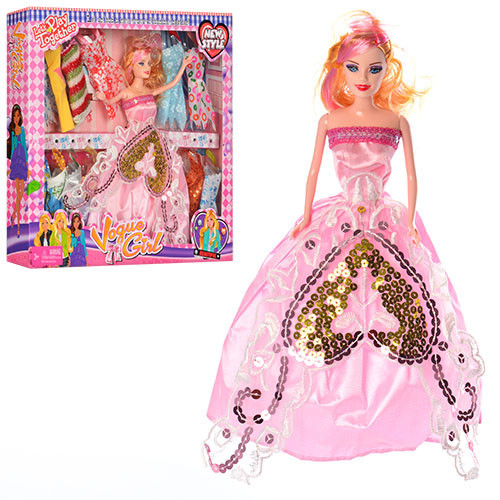 Лялька з вбранням D22-1 (48 шт.) 28 см, плаття 12 шт., у кор-ку, 38-33-5,5 см