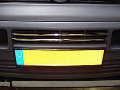 Хром накладки в решітку бампера Volkswagen T5 Transporter 2003-2009 (нержавіюча сталь) 2шт.