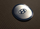 Хром накладка на лючок бака Hyundai Elantra MD 2010-2015 (нержавіюча сталь), фото 2