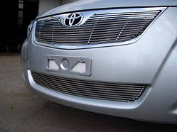 Алюмінієві накладки на решітки радіатора та бампера (комплект 2 шт) Toyota Camry 41 2010-2011