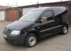 Молдінги на двері Volkswagen Caddy 2004-2015 (нержавіюча сталь) максі база з написом