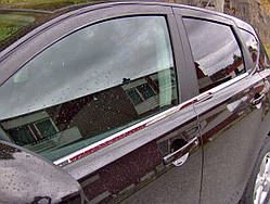 Молдінги вікна нижні Nissan Qashqai 2010-2013 (нержавіюча сталь)