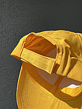 Літня яскрава жовта кепка, модна однотонна бейсболка з липучкою, фото 4