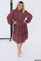Женское летнее шифоновое платье Ткань: шифон + подкладка Размер 46,48,50,52,54,56,58,60