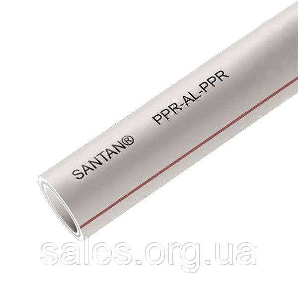 Труба поліпропіленова PPR Santan Composite 40 мм PPR-AL-PPR 40 х 5 мм SC, код: 8210126
