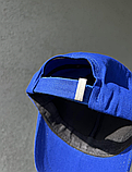 Стильна синя чоловіча кепка однотонна з липучкою, Класична чоловіча бейсболка, фото 6