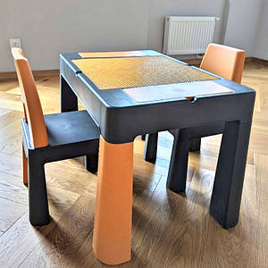 Дитячий стіл і стільці TEGA Multifun Teggi (TI-011-172) Графіто-гірчичний