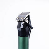 Машинка для стриження й окантовки акумуляторна (2 шт.) USB, зі змінними насадками VGR V-677 Зелений, фото 7
