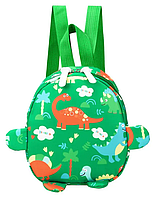 Детский рюкзачёк Динозавр зелёный компактный рюкзак портфель для ребёнка Dinosaur Green