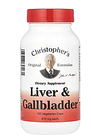 Christopher's Original Formulas, Liver @ Gallbladder, добавка для печени и желчного пузыря, 425 мг, 100 капс.