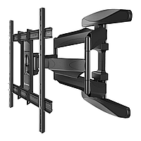 Поворотный кронштейн для телевизора 55-85 дюймов, до 68 кг, S65 / Поворотное наклонное крепление для ТВ
