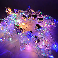 Гирлянда Лампочки ромб от сети на 5м, Xmas 150 Led, Мультицветная / Светодиодная новогодняя гирлянда