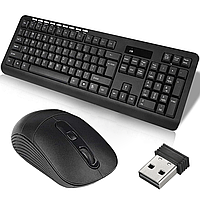 Комплект беспроводные компьютерная мышь и клавиатура Wireless CMK-329 / Игровой комплект периферии с Bluetooth