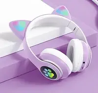 Беспроводные наушники с кошачьими ушками Cat ear KT-48 (фиолетовый)