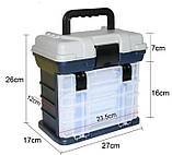 Ящик для рибальських снастей із полицями Органайзер коробка, фото 2
