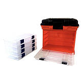 Ящик для рибальських снастей із полицями Органайзер коробка, фото 7