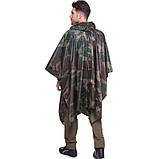 Дощовик плащ намету пончо-накидка від дощу зелений, фото 7
