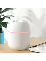 Білий ультразвуковий мінізволожувач повітря USB Humidifier з підсвіткою