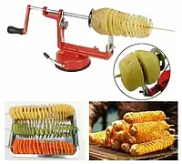 Машинка для резки картофеля спиралью SPIRAL POTATO SLICER аппарат для нарезки картофеля для чипсов