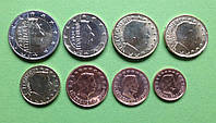 Люксембург 1 2 5 10 20 50 08 / євроцент, євроцентів 1 і 2 євро 2024 UNC набір 8 монет