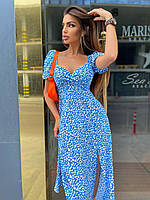 Женское модное платье Летнее женское платье Платье женское в цветочный принт Базовое легкое платье V&Vsft