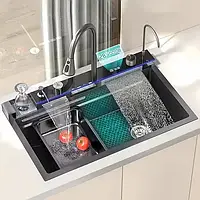 Кухонна раковина з неіржавкої сталі/ Багатофункціональна кухонна мийка МА-81