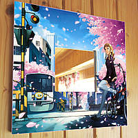 Стильное зеркало с декором "Аниме" для любителей и фанатов японской манга, подарок