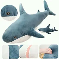 Дитяча м'яка плюшева антистрес іграшка-подушка обіймашка Shark Doll "Акула" 60 см