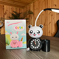 Детские часы 3в1 (Часы+настольная лампа+органайзер для ручек) Alarm clock XL-800 черные
