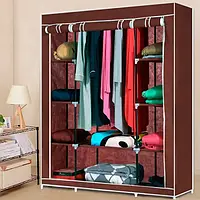 Портативный тканевый шкаф органайзер Storage Wardrobe на 2 секции