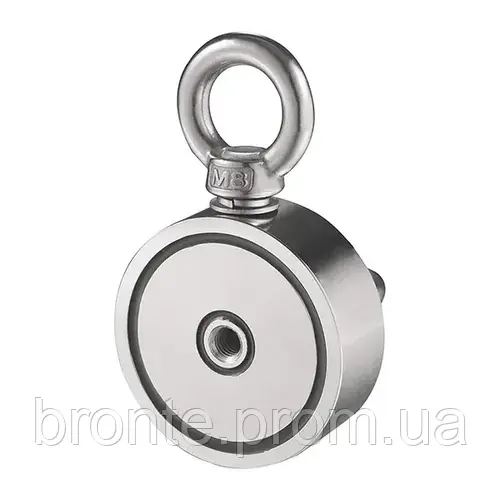 Неодимовый магнит 16мм - 5кг в корпусе с наружным кольцом / Поисковый ...