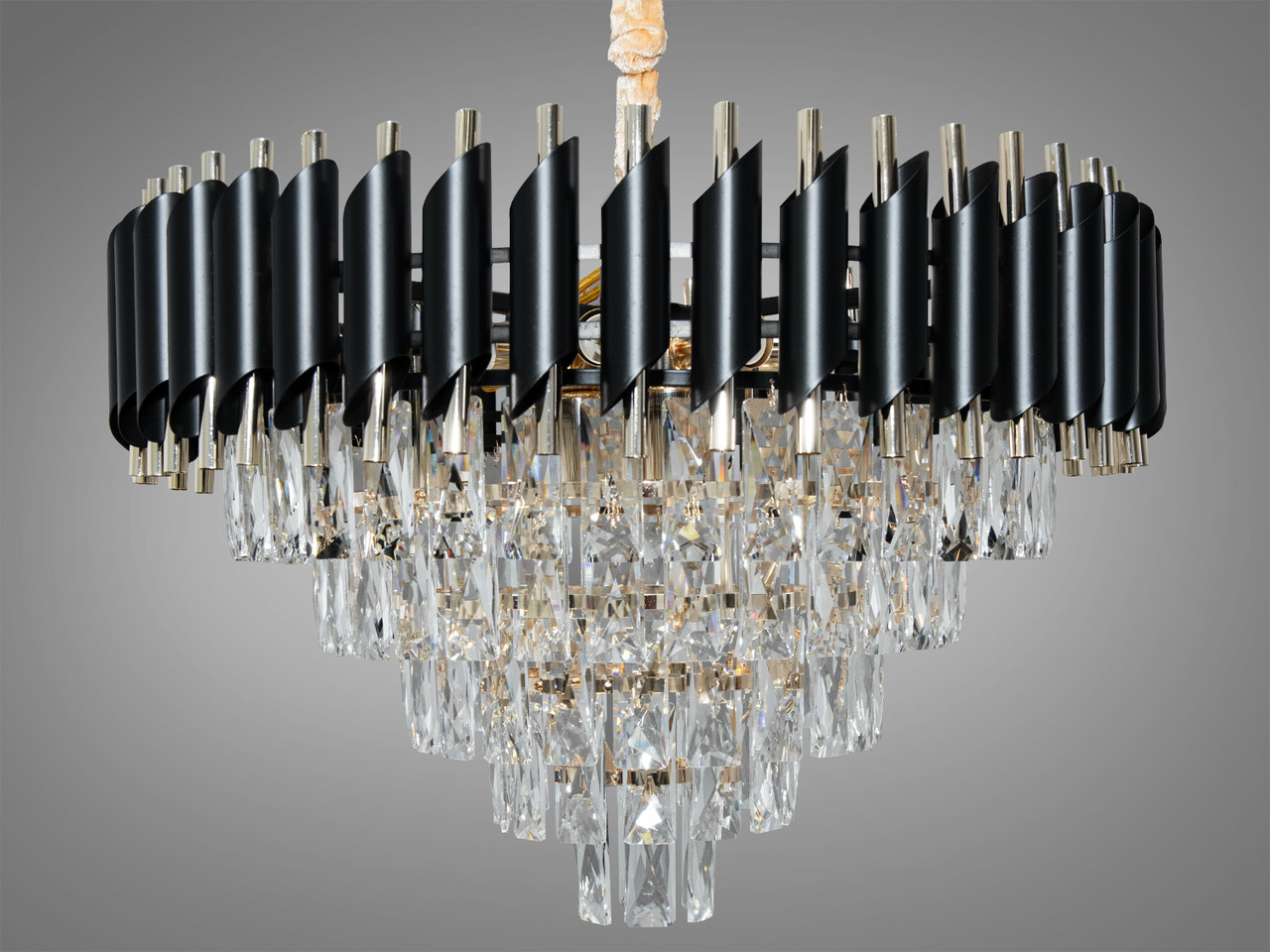 Сучасна люстра 9001-600BK+SGD, фото 1