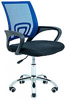 Офисное кресло руководителя Richman Спайдер Сетка Черное + Синее z13-2024