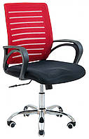 Офисное кресло руководителя Richman Флеш Сетка Хром М1 Tilt Черно-Красное z13-2024