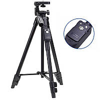 Профессиональный штатив для телефона с пультом управления TriPod 3388 0.50-1.35 м Черный