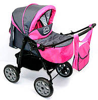 Коляска-трансформер для детей Viki Dark grey/Pink (20080) z13-2024