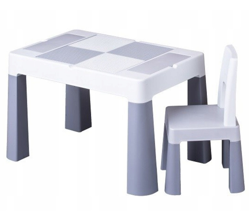 Дитячий стіл і стілець TEGA Multifun Сірий (MF-004-106) 1+1