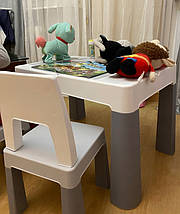 Дитячий стіл і стілець TEGA Multifun Сірий (MF-004-106) 1+1, фото 4