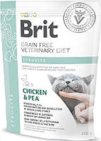 Сухой корм для кошек взрослых Brit VetDiets при избыточном весе и ожирении с курицей и горохо SM, код: 7567962