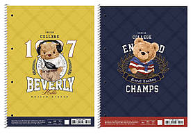 Коледж блок А4+ 80 арк спіраль клітинка УФ лак STUDENT 6522 Асорті