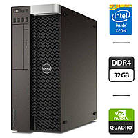 Робоча станція Dell Precision T5810 MT/ Xeon E5-1630 v3/ 32 GB RAM/ 256 GB SSD + 1000 GB HDD/ Quadro K2200 4GB