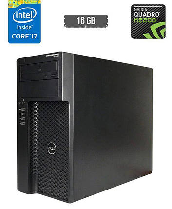 Робоча станція Dell Precision T1700 Tower / Intel Core i7-4790 (4 (8) ядра по 3.6 - 4.0 GHz) / 16 GB DDR3 / 240 GB SSD / nVidia, фото 1