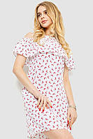 Плаття з принтом біло-рожевий 230R24-2 Ager S PI, код: 8225067