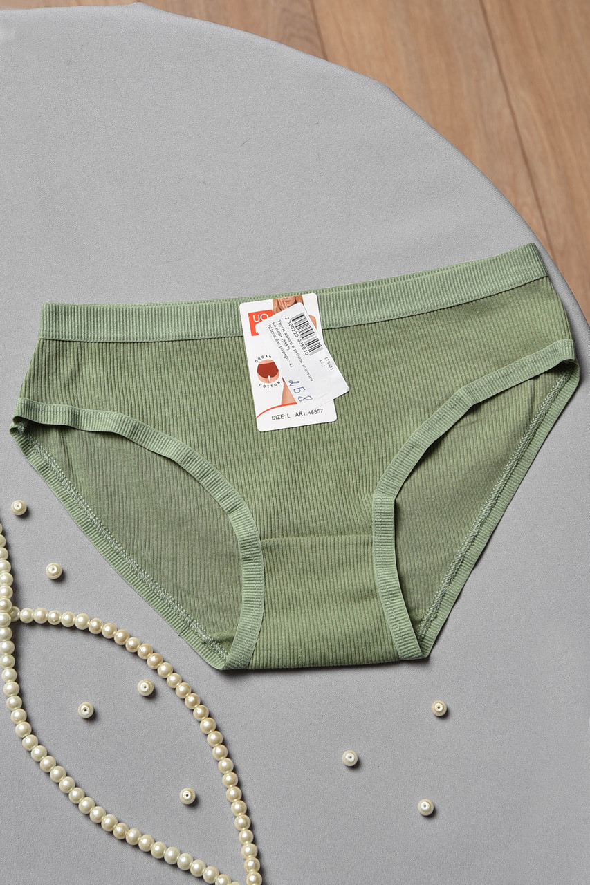 Труси жіночі в рубчик зеленого кольору р.XL 178631S, фото 1