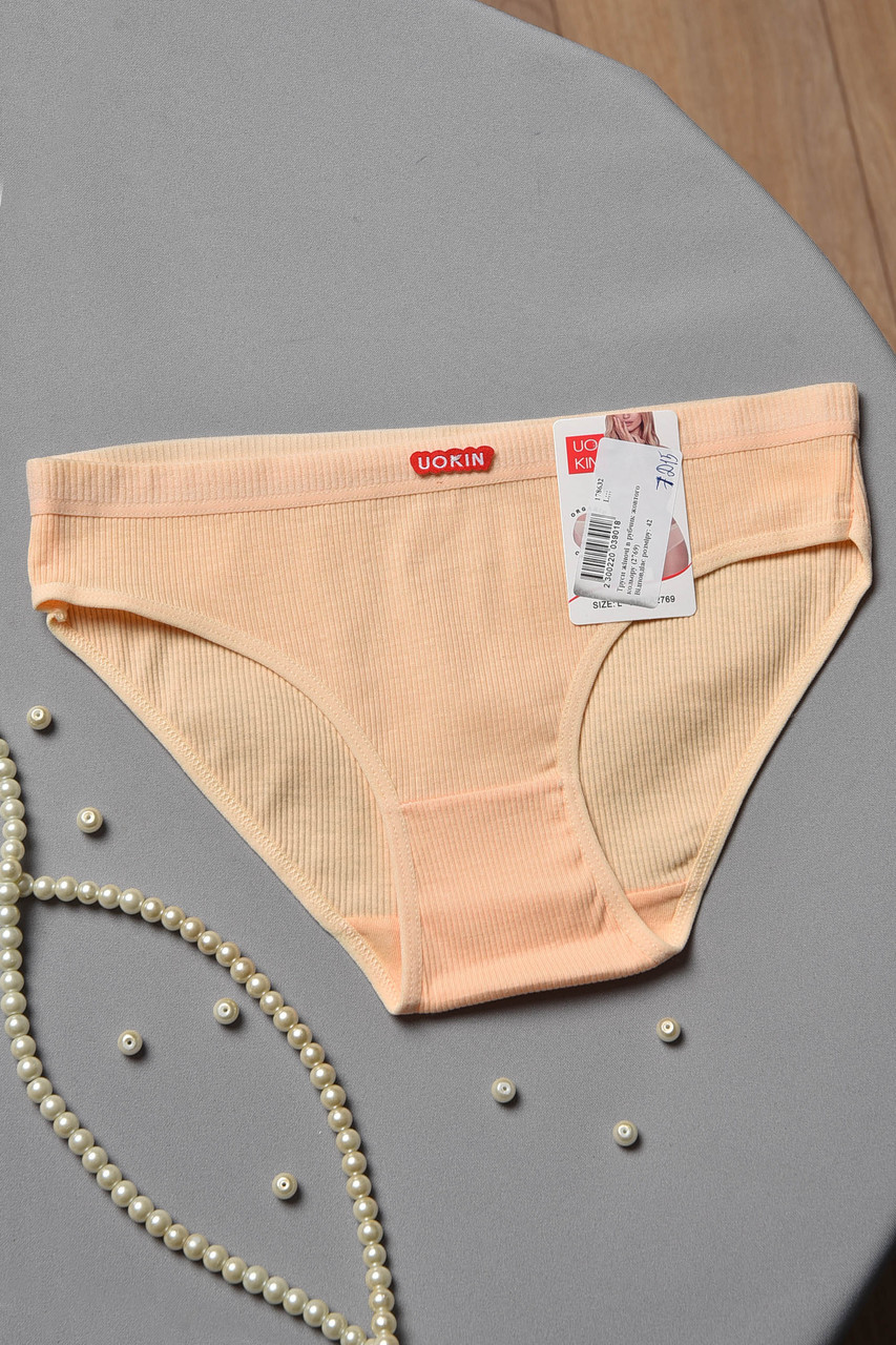 Труси жіночі в рубчик жовтого кольору р.L 178632S, фото 1