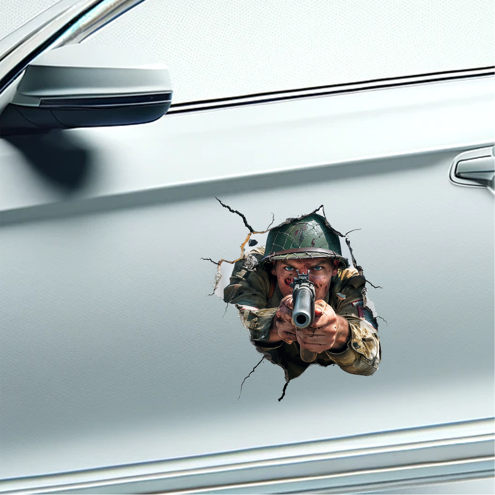 Наклейка на машину "Сила ВСУ" 3D, на кузов, 30x30см