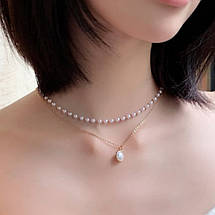Кольє жіноче з кулоном 14370 36 см золотисте ID 4786355, фото 2