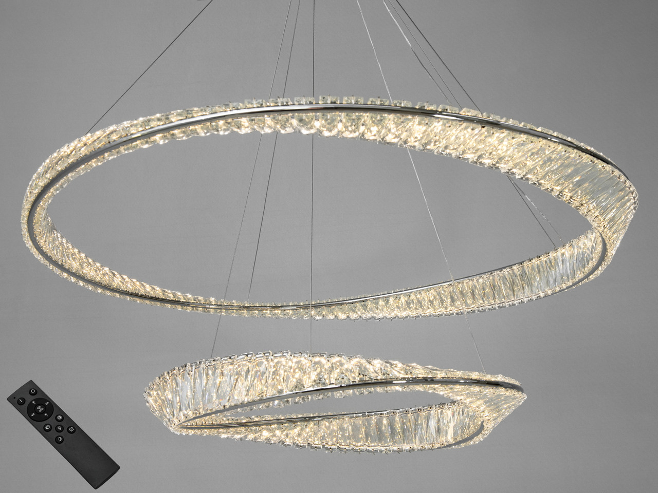 Кришталева світлодіодна люстра 548/1000+600CH, фото 1