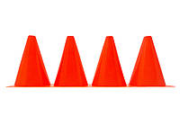 Конусы-фишки спортивные EasyFit 17 см (набор 4 штуки) оранжевые
